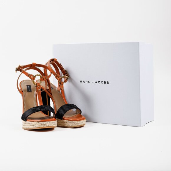 Marc Jacobs Brown & Black Strappy Heels - Picture 12 of 12